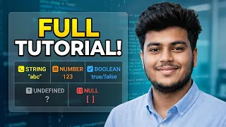 Data Types Full Tutorial String Number Boolean Undefined Null - Data Types Explained