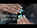 How to Full Acrylic Application for Beginners Pastel Spring Nail Art Design