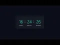 Dynamic Digital Clock with Glowing Neon Effects HTML - CSS