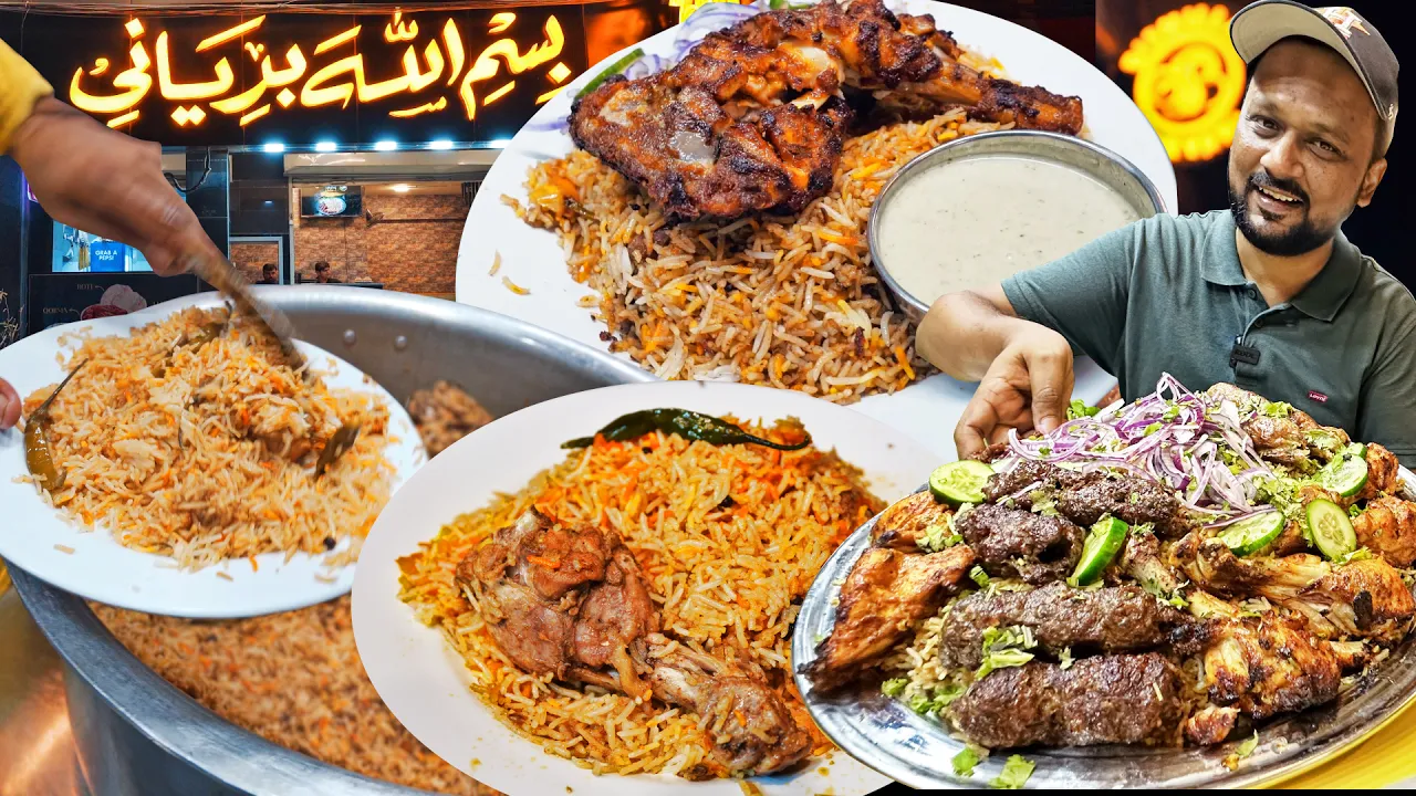 Bismillah Biryani, Karachi   Yakhni Biryani BBQ Platter   Haleem, Tikka, Kabab, Street Food Pakistan