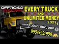 How To Unlock EVERY Truck And Get UNLIMITED Money In Offroad Outlaws In 2023