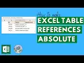 Excel Tables - Absolute Column and Cell References