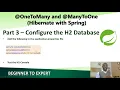 Part 3 - Configure the H2 Database
