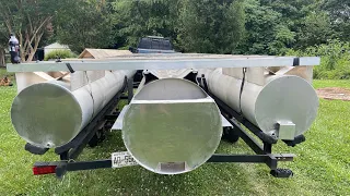 Tri Toon build pt2 custom transom and 3rd toon finished