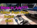 HOW TO Fisher Snow Plow Mount Push Plate Install 7192 2500 3500