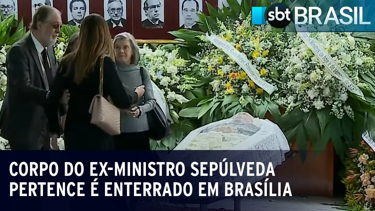 Corpo do ex-ministro Sepúlveda Pertence é enterrado em Brasília | SBT Brasil (03/07/23)