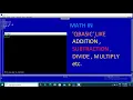 DOING MATH IN QBASIC