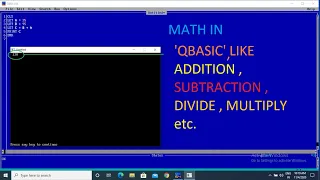DOING MATH IN QBASIC