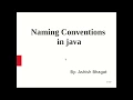 Java Tutorial 8 Java Naming conventions in detail