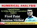 Fixed Point Iteration Method in Numerical Methods Iterative Method