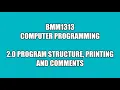 BMM1313 - Computer Programming