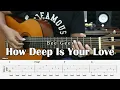 How Deep Is Your Love - Bee Gees - Fingerstyle Guitar Tutorial + TAB & Lyrics