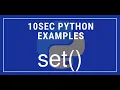 10sec Python Examples set Built in Function by Code Recipe