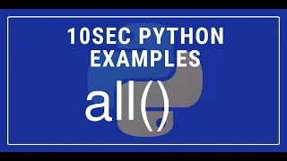 10sec Python Examples all Built in Function by Code Recipe