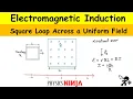 Electromagnetic Induction Square Loop Across a Magnetic Field