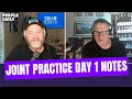 Minnesota Vikings - Baltimore Ravens joint practice notes