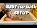 ICE bath set up at home - my FIRST time in 2 degree water