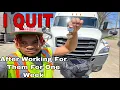 I QUIT Schneider After One Week Rookie Trucker Journey Must Watch Before Working For Them