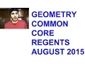 Geometry Common Core August 2015 Regents 16 to 20