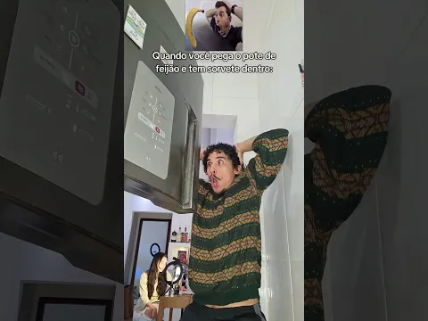 Finalmente tem sorvete no pote de feijão #shorts