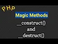 PHP Constructor and Destructor -