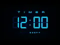 12 Minute Countdown Timer Digital Blue Clock with Beeps