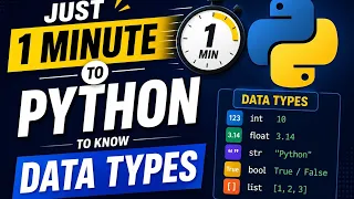Python Data Types Explained in 1 Minute Learn Python FastJust 1 Minute to Know Python Data Types
