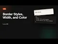 Border Styles Width and Color CSS Tutorial for Beginners