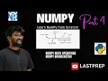 NUMPY Part 4 Math Operations Trigonometry Log Exponential Broadcasting More