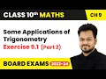 Some Applications of Trigonometry - Exercise 9 1 Part 2 Class 10 Maths Chapter 9
