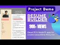 Resume Builder Web App Tutorial React Node MongoDB Full-Stack Project MERN