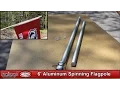 6 Aluminum Spinning Flagpole by SportsFlagShop com Setup and Information