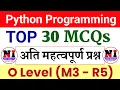 O Level python online Test python mcqs questions and answers Top 30 python Programming MCQs