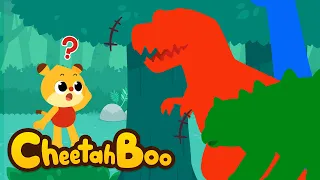 Hihihi! Kami Semua Sembunyi! Bisa Menemukan Kami? 🦖👀 | Lagu Anak | #Cheetahboo