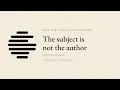 The Subject Is Not the Author Wikipedia s Autobiography Rule The Notabilias Podcast