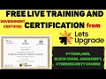 Free Course And Certification From Let s Upgrade Live training PYTHON AWS BLOCK CHAIN JAVASCRIPT