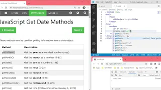 W3School JavaScript Get Date Methods