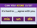 Prefix Quiz English Vocabulary Test 1
