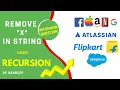 Program to remove x of string using Recursion in JAVA DSA Interview Questions and Answers