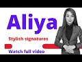 Lagu Aliya name signature style || Request video done