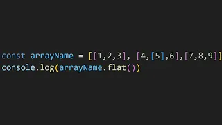 Array Flat In JavaScript