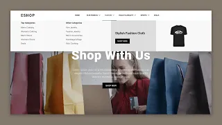 Simple Responsive Mega Drop Down Menu HTML CSS JS
