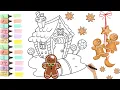 Gingerbread House Coloring and Drawing Gingerbread House Coloring Page
