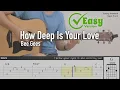 How Deep Is Your Love (easy version) - Bee Gees | Fingerstyle Guitar | TAB tutorial + Chords +Lyrics