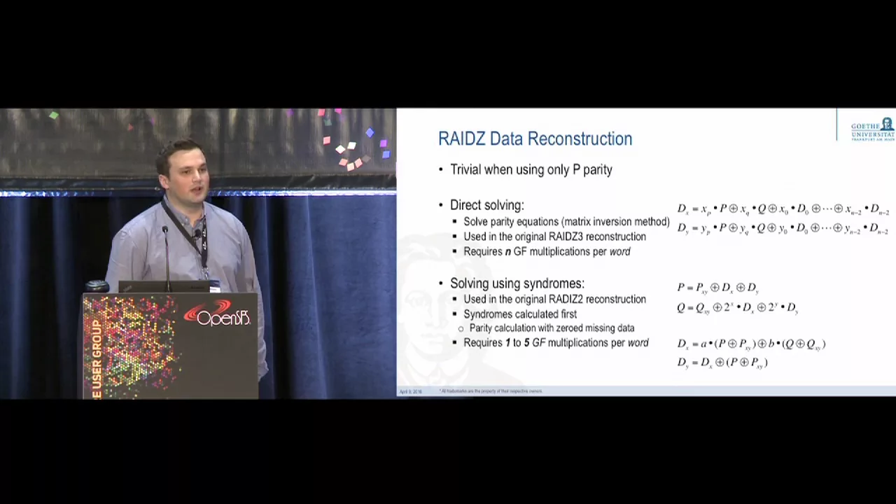 LUG 2016: Vectorized ZFS RAIDZ Implementation