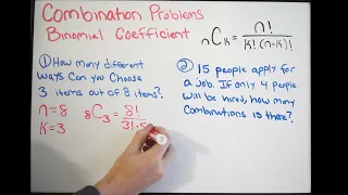 Combination Problems - Binomial Coefficient