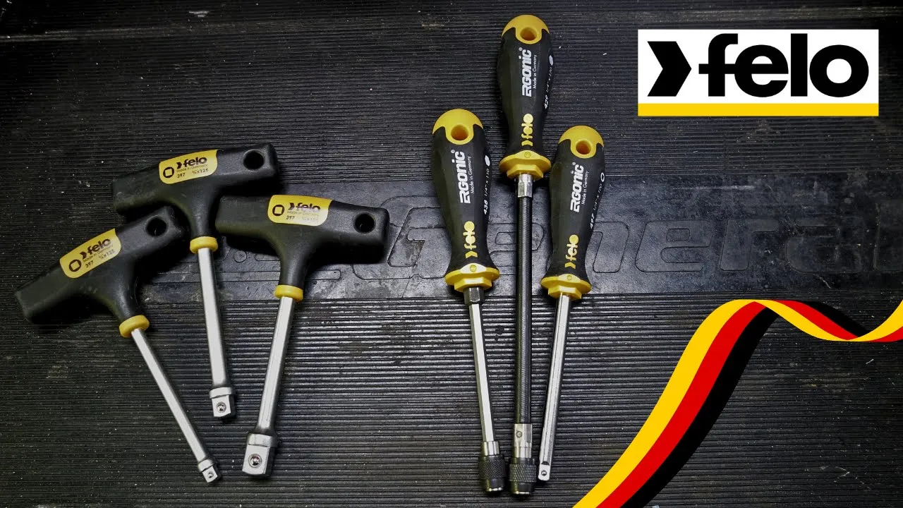 FELO 3/8, 1/4, 1/2 in. Sq Dr T-Handles & Ergonic Screwdriver + QuickLock Bitholders Tool Review