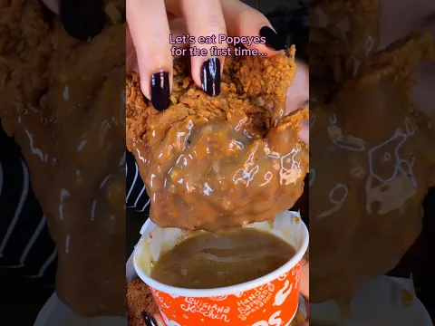 Let’s eat Popeyes fried chicken for the first time… #food #eating #mukbang #asmr