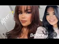 DYING MY HAIR FROM JET BLACK TO CHOCOLATE BROWN HAIR HUGE HAIR TRANSFORMATION 2024
