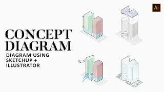 Concept Diagram in Architecture [Illustrator tutorial for Architects]